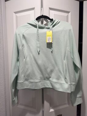 Women’s Mint Green Hooded Pullover Sweatshirt